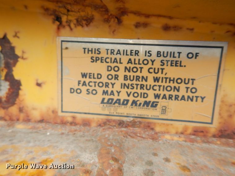 image for item DG6423 1985 Load King lowboy equipment trailer