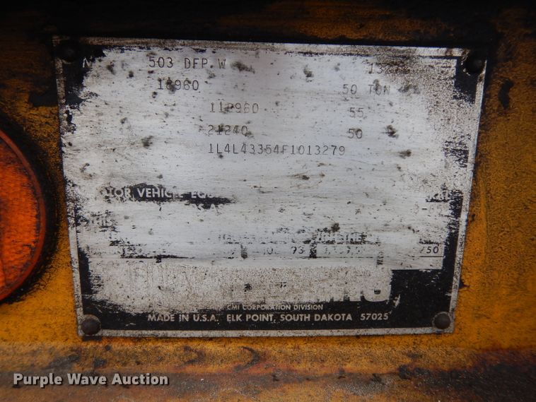 image for item DG6423 1985 Load King lowboy equipment trailer