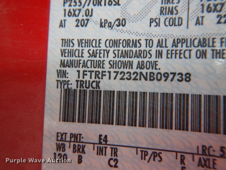 image for item DH2425 2002 Ford F150  pickup truck