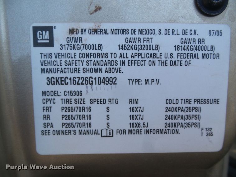 image for item DH4871 2006 GMC Yukon XL SUV