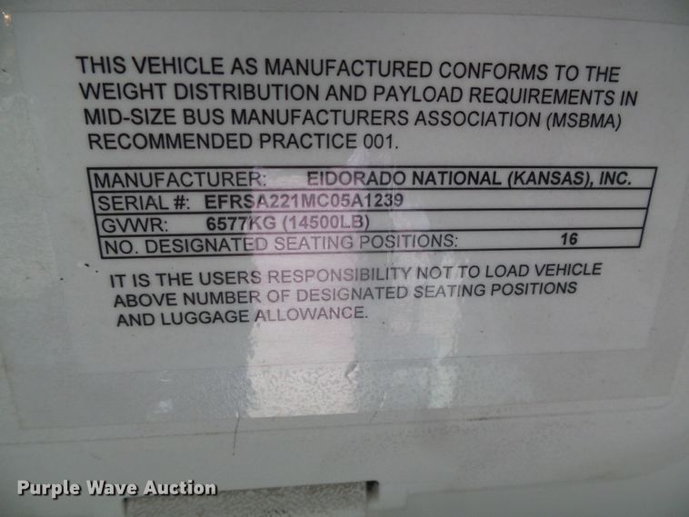 image for item DH4883 2012 Ford E450 Super Duty shuttle bus