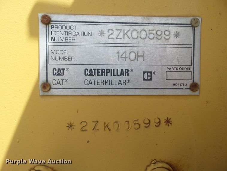 image for item EM9971 1997 Caterpillar 140H VHP motor grader