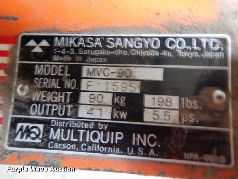 image for item FX9134 Mikasa MVC-90 plate compactor