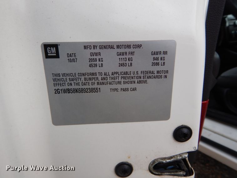 image for item GB9842 2008 Chevrolet Impala