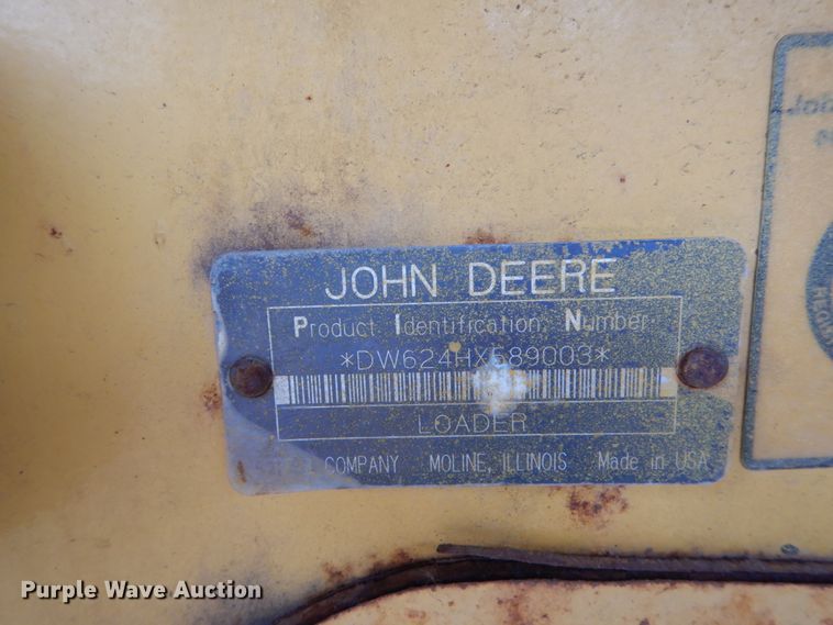 image for item GB9851 2003 John Deere 624H  wheel loader