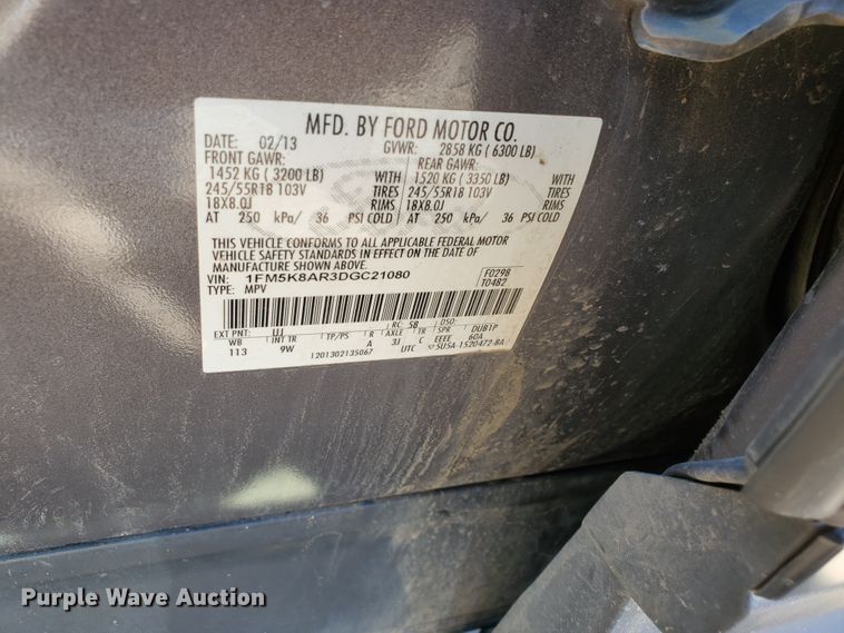 image for item GW9751 2013 Ford Explorer Police Interceptor  SUV