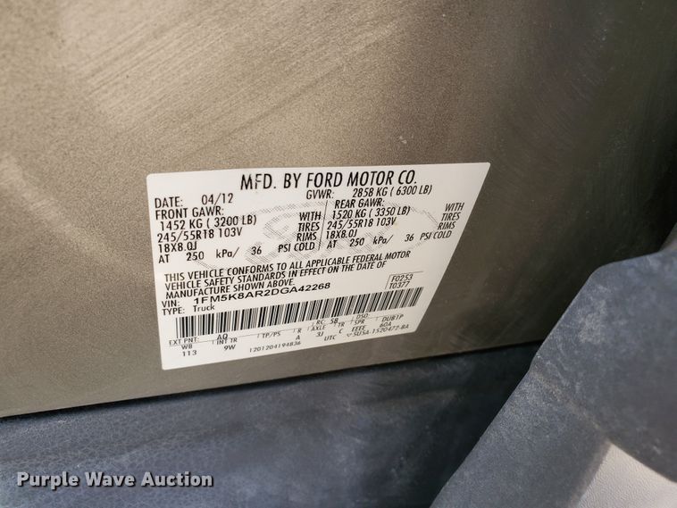 image for item GW9752 2013 Ford Explorer Police Interceptor  SUV