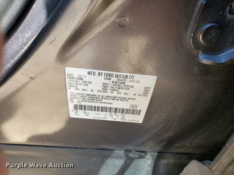 image for item GW9755 2015 Ford Explorer Police Interceptor  SUV