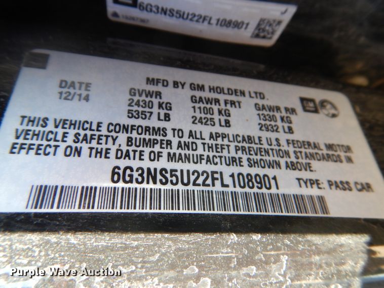 image for item GW9764 2015 Chevrolet Caprice Police