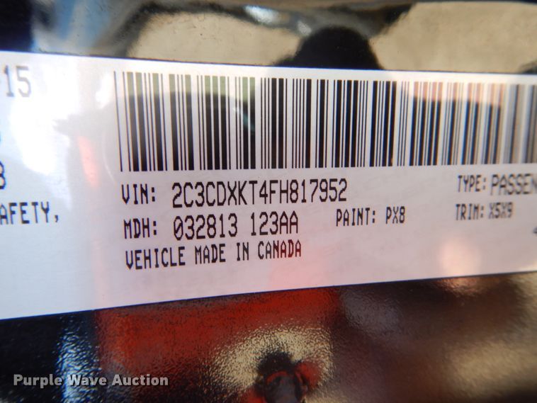 image for item GW9765 2015 Dodge Charger Police