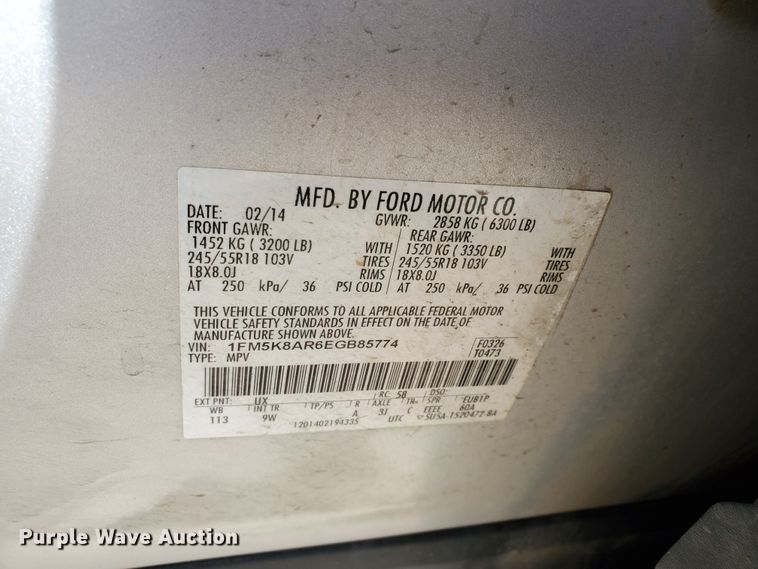 image for item GW9769 2014 Ford Explorer Police Interceptor  SUV