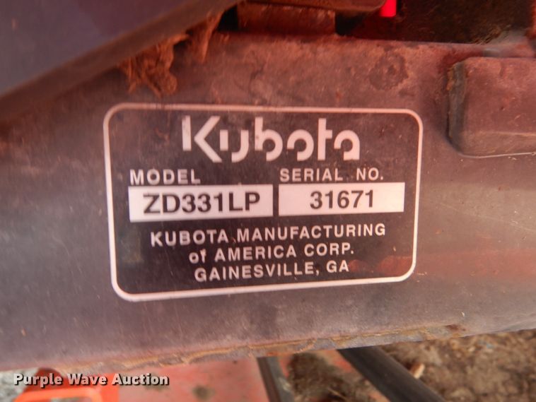 image for item GW9782 2010 Kubota ZD331LP ZTR lawn mower