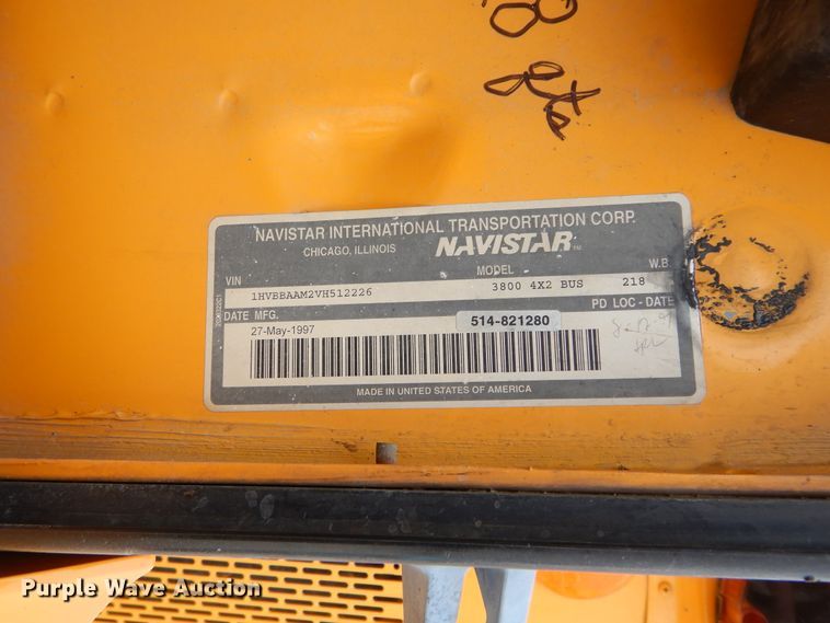 image for item HA9025 1997 International 3800 schoool bus