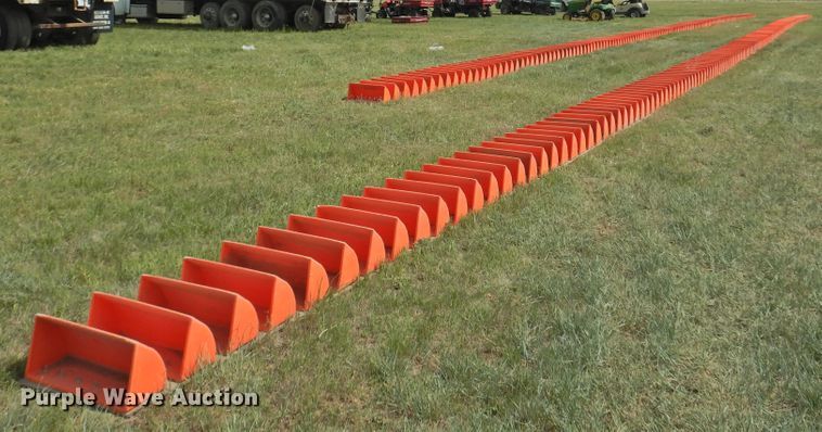 image for item DI0094 Approximately 312 Tiger-Tuff conveyor buckets with conveyor belt
