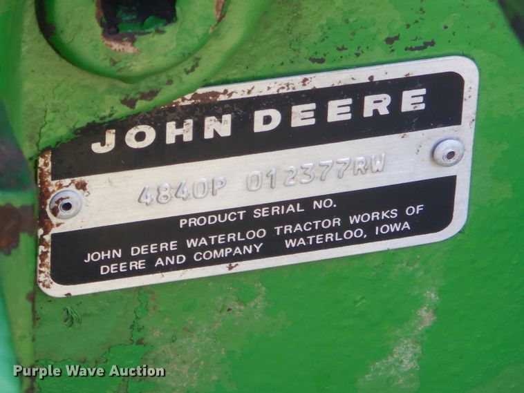 image for item GN9244 John Deere 4840 tractor