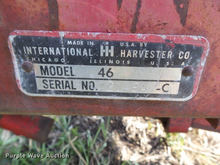 image for item GW9999 McCormick 46 small square baler
