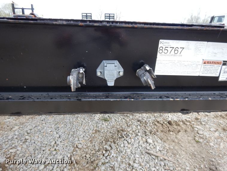 image for item DE5618 2015 Kauffman drop deck equipment trailer