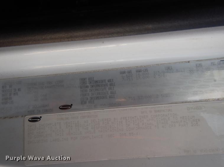 image for item DH2465 2004 Sterling L-Line bucket truck