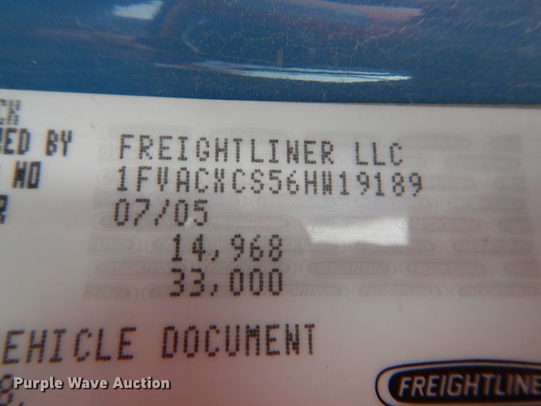 image for item DH6480 2006 Freightliner M2 truck cab and chassis