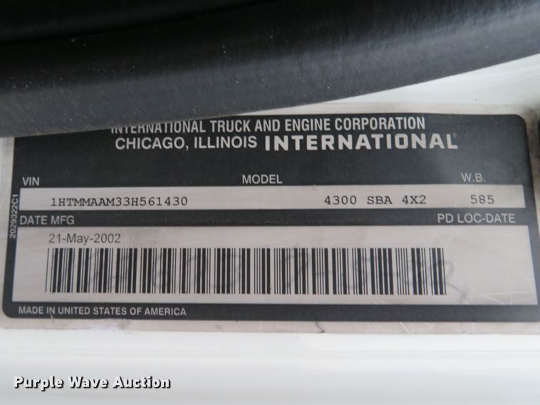 image for item DI2134 2003 International 4300 Crew Cab x-ray truck