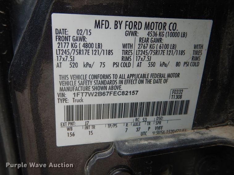 image for item DF3135 2015 Ford F250 Super Duty XL  Crew Cab pickup truck