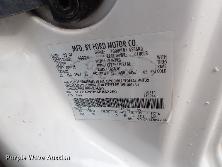 image for item DG3106 2008 Ford F250 Super Duty  SuperCab pickup truck