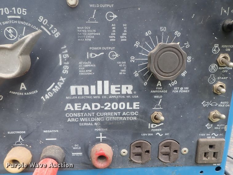 image for item DG3163 Miller AEAD-200LE welder/generator