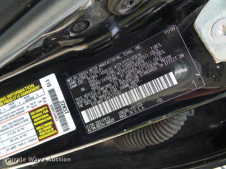 image for item DG5664 2010 Toyota Tundra  Double Cab pickup truck