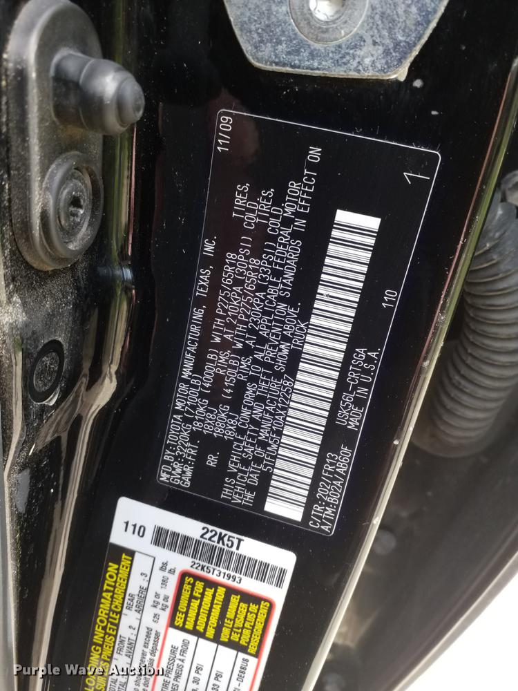 image for item DG5664 2010 Toyota Tundra  Double Cab pickup truck