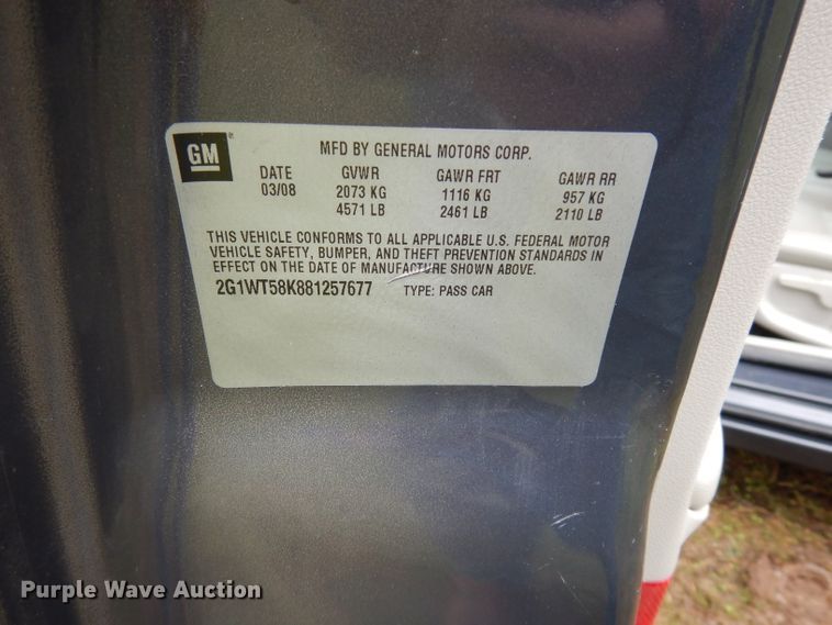 image for item DG6441 2008 Chevrolet Impala LT