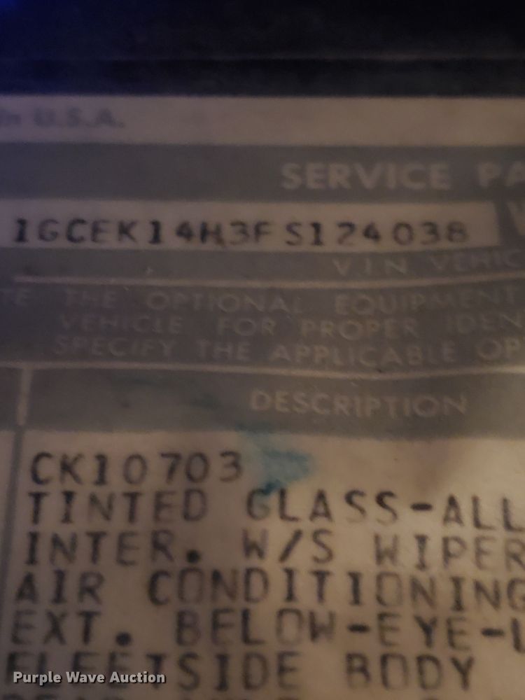 image for item DG6442 1985 Chevrolet K10  pickup truck