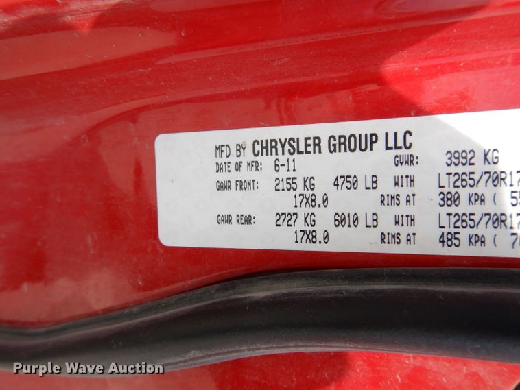 image for item DG6476 2011 Dodge Ram 2500  Crew Cab pickup truck