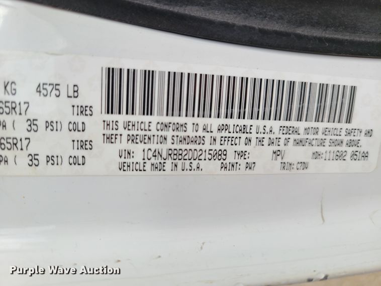 image for item DG7741 2013 Jeep Patriot  SUV