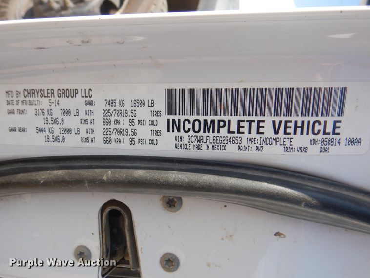 image for item DG8504 2014 Dodge Ram 4500HD Crew Cab utility truck