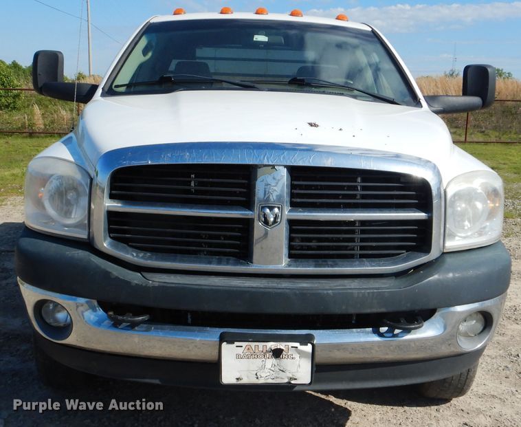 image for item DG8505 2008 Dodge Ram 3500HD  Quad Cab utility bed pickup truck