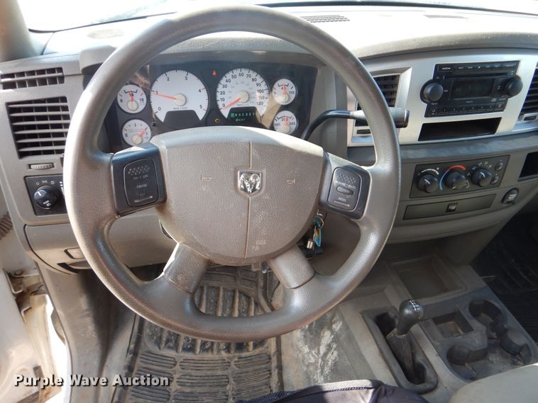 image for item DG8505 2008 Dodge Ram 3500HD  Quad Cab utility bed pickup truck