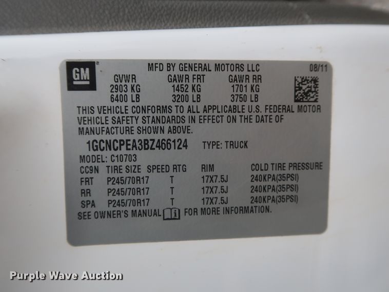 image for item DH0868 2011  Chevrolet Silverado 1500 LS  pickup truck