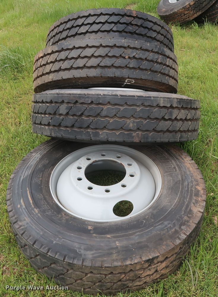 image for item DH0875 (4) Michelin XZY3 11R22.5 tires and wheels