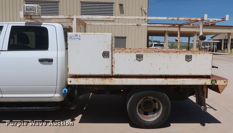 image for item DH0884 2012 Dodge Ram 3500HD  Crew Cab flatbed pickup truck