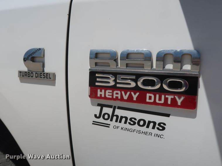 image for item DH0884 2012 Dodge Ram 3500HD  Crew Cab flatbed pickup truck