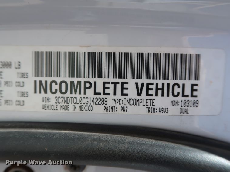 image for item DH0884 2012 Dodge Ram 3500HD  Crew Cab flatbed pickup truck