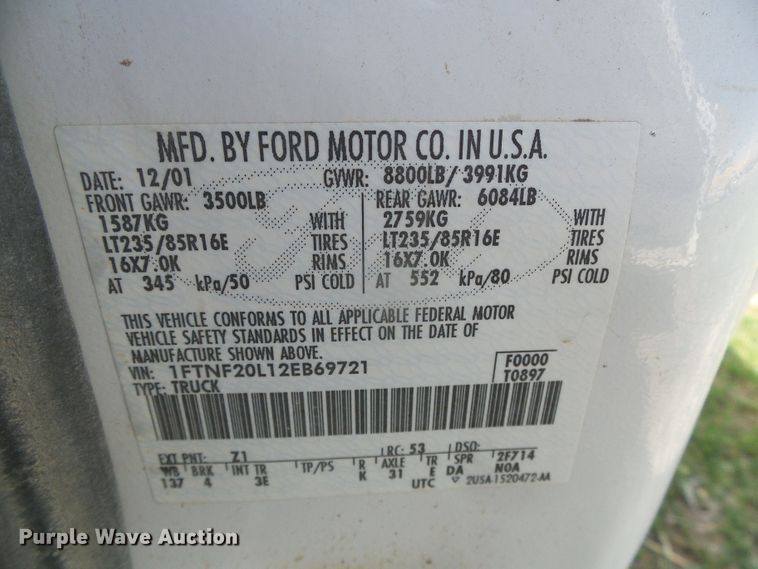 image for item DH4888 2002 Ford F250 Super Duty  pickup truck