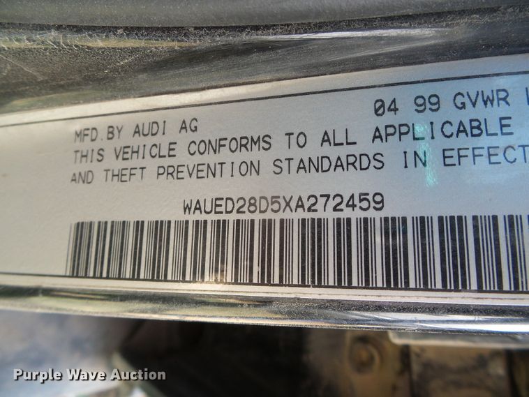 image for item DH4892 1999 Audi A4
