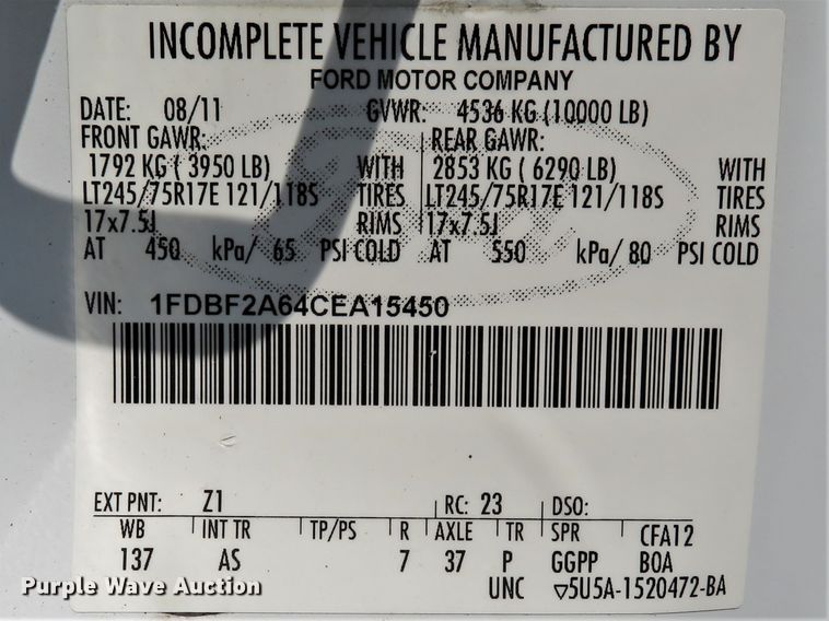 image for item DI2153 2012 Ford F250 Super Duty XL  utility bed pickup truck