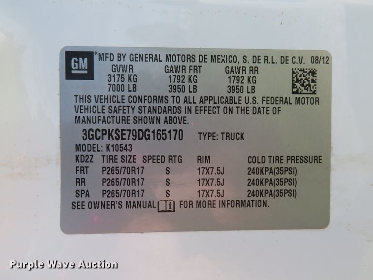 image for item DI2186 2013 Chevrolet Silverado 1500  Crew Cab pickup truck