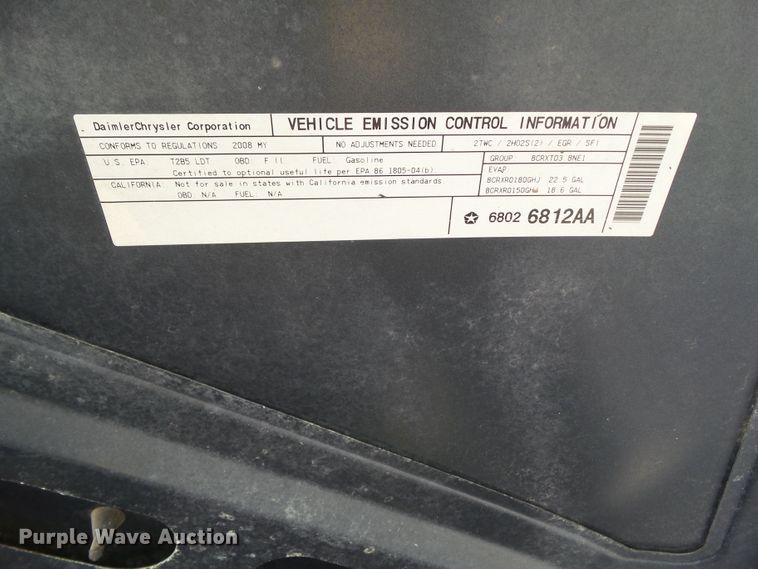 image for item EM9985 2008 Jeep Wrangler X  SUV