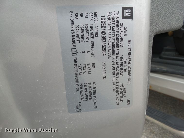 image for item EM9986 2009 Chevrolet Silverado 1500  pickup truck