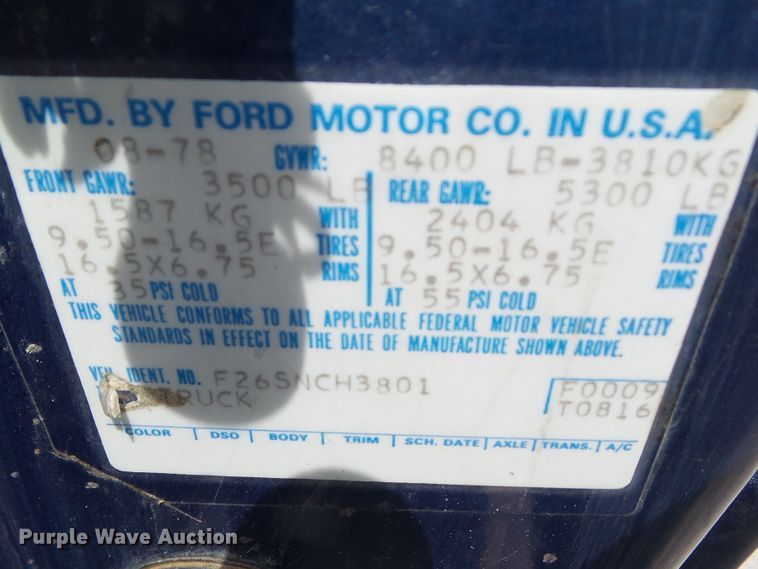 image for item EM9987 1978 Ford F250  pickup truck