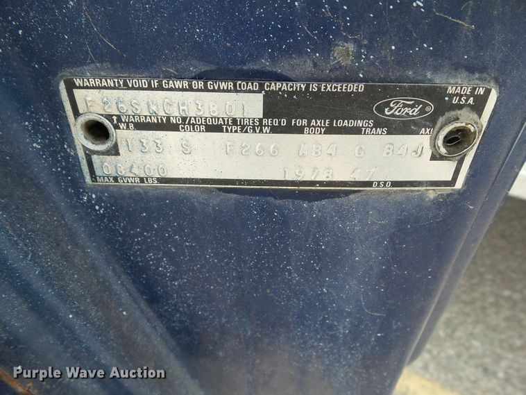 image for item EM9987 1978 Ford F250  pickup truck