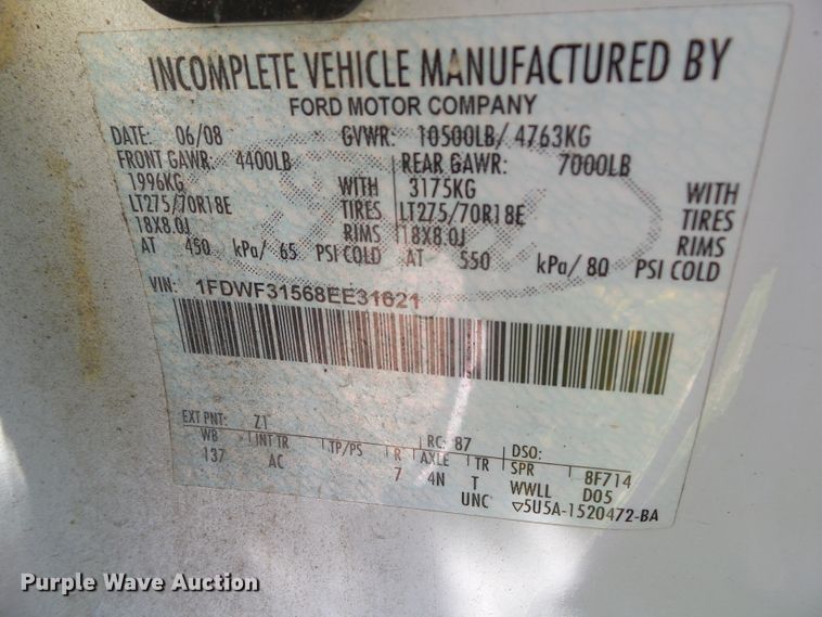 image for item EM9993 2008 Ford F350 Super Duty  utility bed pickup truck